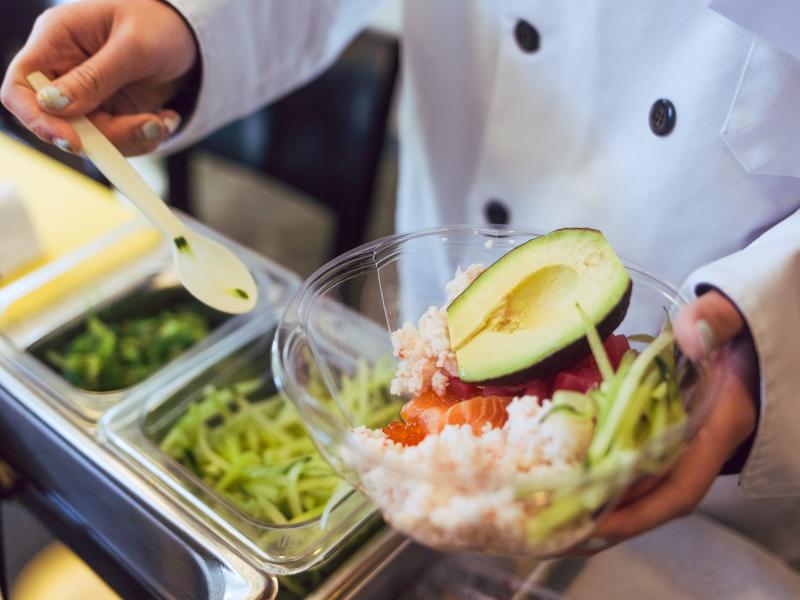 Person making a salad